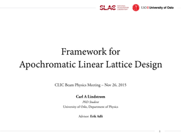 Framework for Apochromatic Lattice Design BACKUP.Pdf