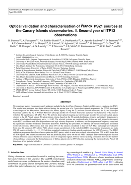 Optical Validation and Characterisation of Planck PSZ1 Sources at the Canary Islands Observatories