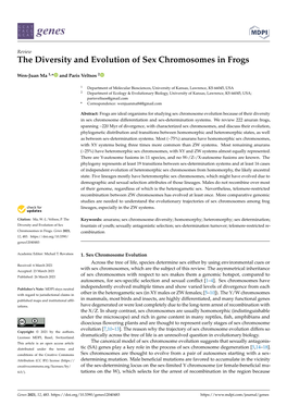 The Diversity and Evolution of Sex Chromosomes in Frogs