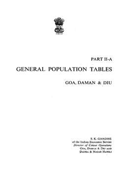 General Population Tables, Part II-A