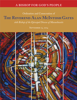 The Reverend Alan Mcintosh Gates 16Th Bishop of the Episcopal Diocese of Massachusetts