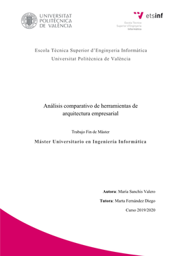 Análisis Comparativo De Herramientas De Arquitectura Empresarial