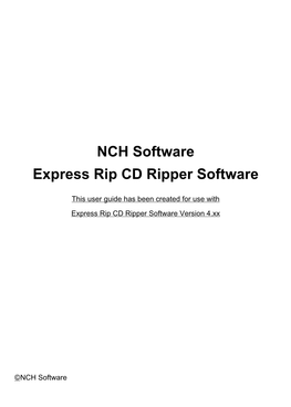 NCH Software Express Rip CD Ripper Software