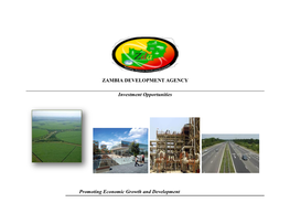 Zambia Development Agency Projects Booklet