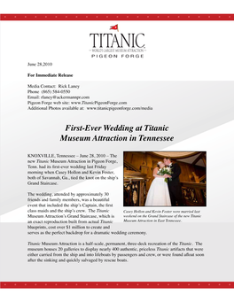 First-Ever Wedding at Titanic Museum Attraction in Tennessee