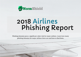 Phishing Domains Pose a Significant Cyber Risk for Major Airlines