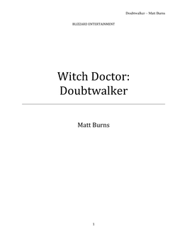 Witch Doctor: Doubtwalker