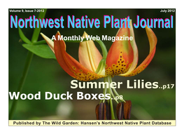 Summer Lilies..P17 Wood Duck Boxes..P8
