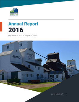 Annual Report 2016 September 1, 2015 to August 31, 2016