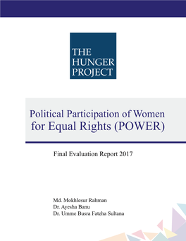 Political Participation of Women for Equal Rights (POWER) Project