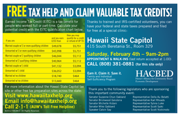 Freetax Help and Claim Valuable Tax Credits!