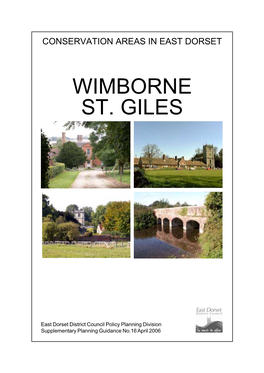 SPG16 Wimborne St Giles Conservation Area