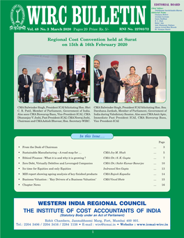 Western India Regional Council the Institute Of