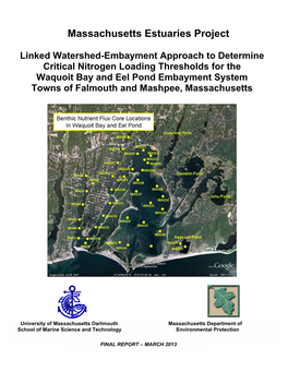 Waquoit Bay Estuaries Project Report