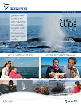 Visitor's Guide 2014 Saguenay-St. Lawrence Marine Park