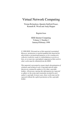 Virtual Network Computing