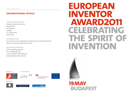 European Inventor Award 2011 Brochure