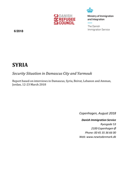 Syria: Security Situation in Damascus City and Yarmouk