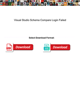 Visual Studio Schema Compare Login Failed