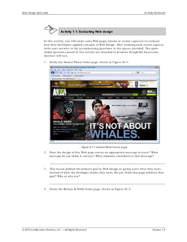 Activity 1-1: Evaluating Web Design