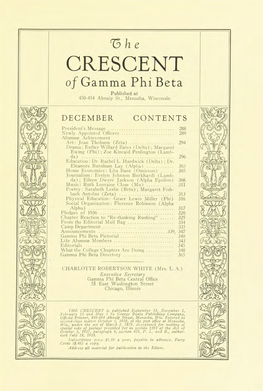 CRFSCE.Sr of Gamma Phi Beta Published at 450-454 Ahnaip St., Menasha, Wisconsin
