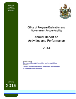 OPEGA 2014 Annual Report