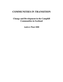 The Development of Social Forms in Camphill Communities
