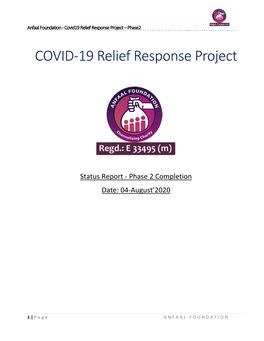 COVID-19 Relief Response Project