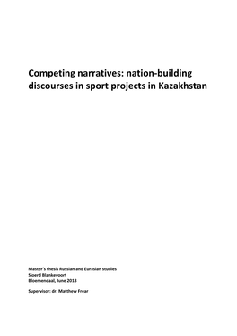 Building Discourses in Sport Projects in Kazakhstan