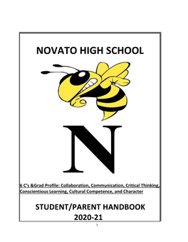 Handbook 2020-2021 Novato High Hornets