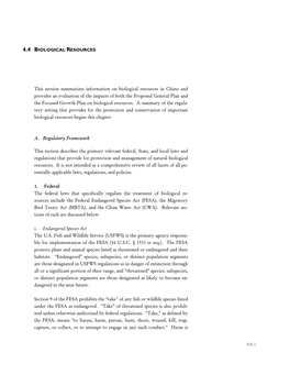 4.4-1 This Section Summarizes Information on Biological Resources