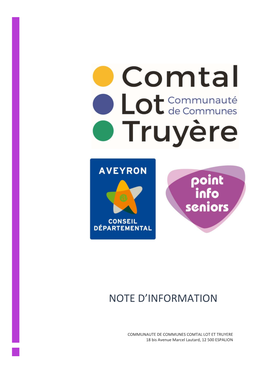 Note Info Aux Professionnels Mairies