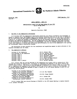 Administrative Report for the Year Ending 30 June 1975 (As at 20 May 1975)