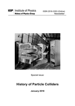 History of Particle Colliders