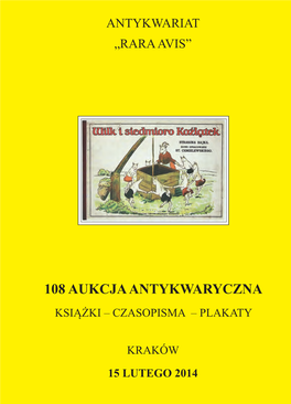 108 Aukcja Antykwaryczna „Rara Avis”