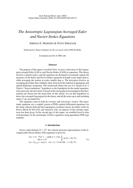 The Anisotropic Lagrangian Averaged Euler and Navier-Stokes Equations