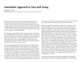 Journalistic Approach to New Jack Swing, 2002