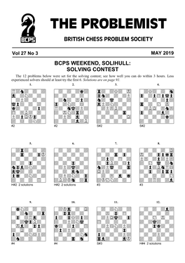 The Problemist British Chess Problem Society