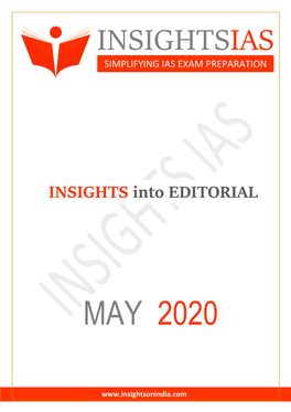 Insightsonindia May 2020 Editorial