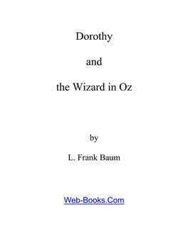 Dorothy and the Wizard in Oz