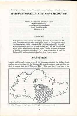 The Hydrobiological Conditions of Kallang Basin Introduction
