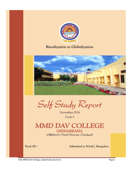 SSR, MMD DAV College, Giddarbaha (Cycle-I) Page 1