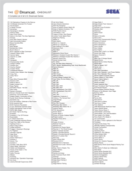 Sega Article-Dc Checklist-Pdf.Qxd (Page 1)