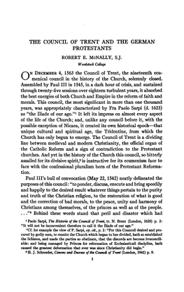 ON DECEMBER 4, 1563 the Council of Trent, The