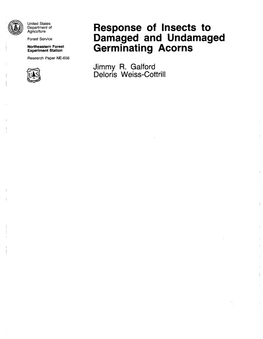 Response of Insects to Damaged and Undamaged Germinating Acorns