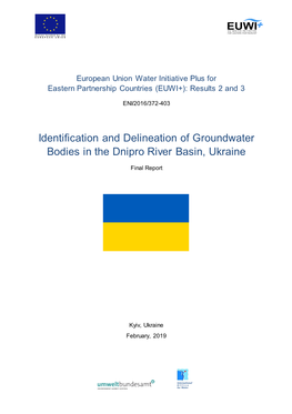 Identification and Delineation of Groundwater Bodies in the Dnipro River Basin, Ukraine