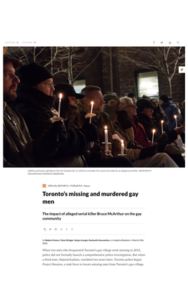 Toronto's Missing and Murdered Gay