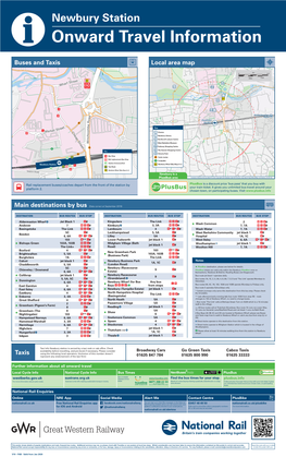 Newbury Station I Onward Travel Information Buses and Taxis Local Area Map