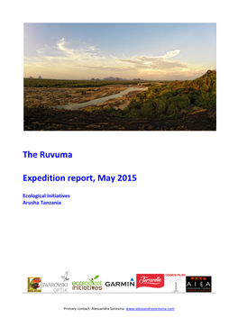 The Ruvuma Expedition Report, May 2015