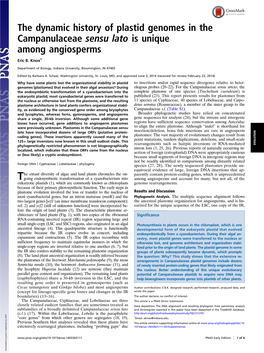 The Dynamic History of Plastid Genomes in the Campanulaceae Sensu Lato Is Unique Among Angiosperms